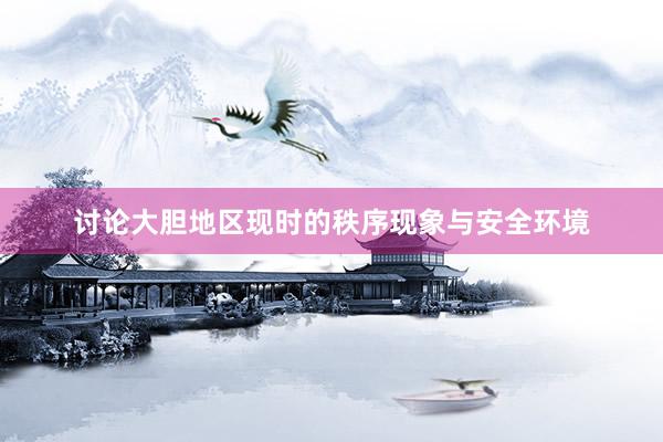 讨论大胆地区现时的秩序现象与安全环境